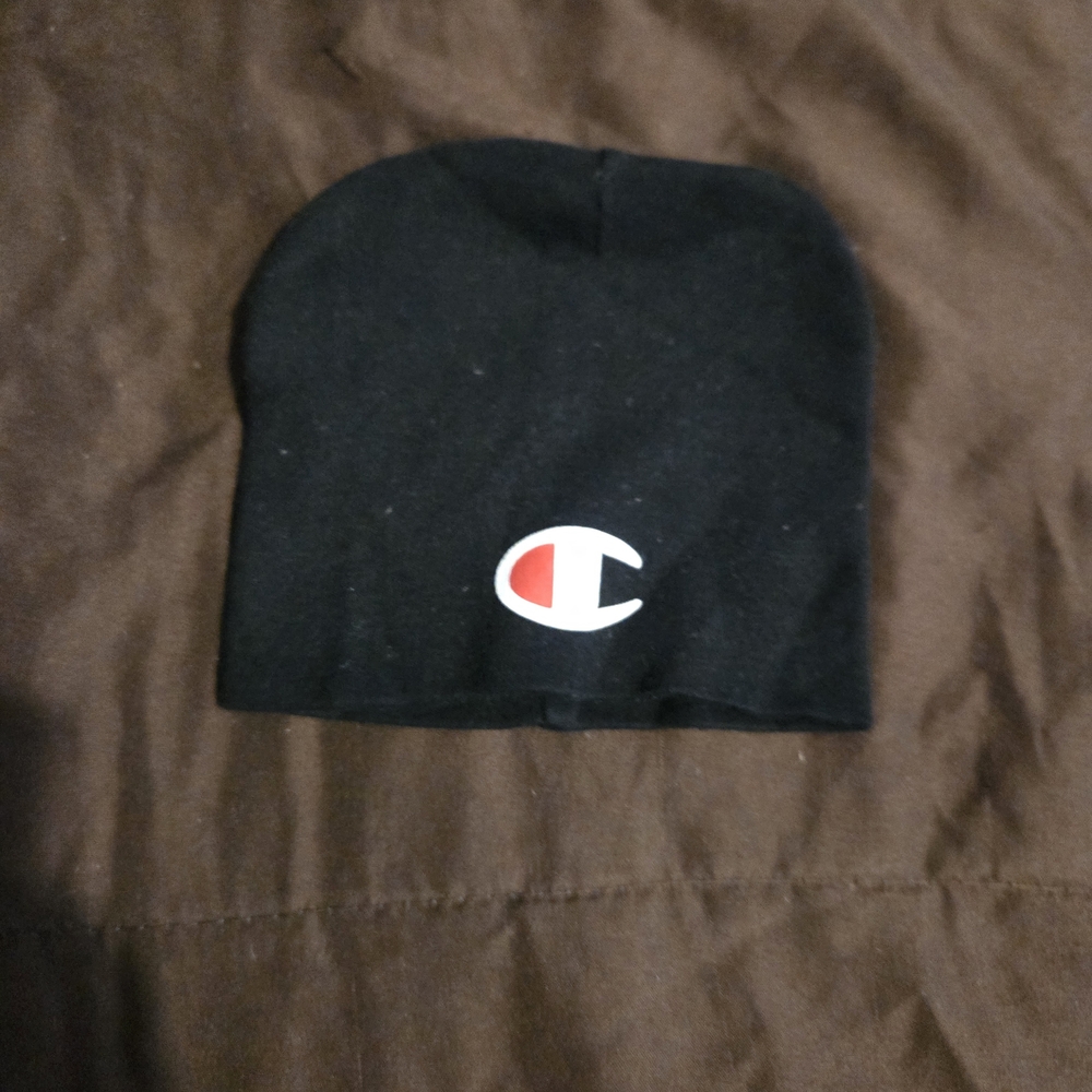 Champion Kids Black Hat with Logo